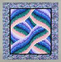 Evelyn's Quilt - This is a Twisted Bargello that I made in memory of my friend Evelyn Higdon who wanted to learn this technique very badly.