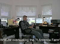 Station: Kenwood TS-570D, D-104, Vibroplex Bug, Collins 30L-1 ~500w, Palstar AT2K Tuner, Flagpole Vertical, Home Brew Remote Matching Network.<br /><br />So, how come 2 tuners?<br />The remote matching network provides just one fixed solution for each band for a legal limit station. <br />My preference is to have a very robust remote box with 'big' relays, coils and capacitors, so I didn't opt for an autotuner. <br />In most cases that 'single solution" is sufficient to get the  VSWR under 2:1, but on the higher bands the 30L-1 isn't ultra stable with 3:1, so the AT2K is brought in to bring the line down to 2:1 (or better) if needed.